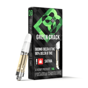 D8-HI Delta 8 Vape Cartridge | 1g. Flavor: Green Crack