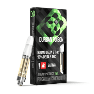 D8-HI Delta 8 Vape Cartridge | 1g. Flavor: Durban Poison