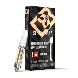 D8-HI Delta 8 Vape Cartridge | 1g. Flavor: Straw-Nana