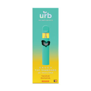 URB Saucy Diamonds Live Resin D8 /THCA /THCH 3G Disposable Tangie Banana